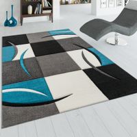 XXL Teppich Karo NEU Blau