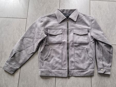 neue Herren-Jacke Veloursledermaterial, leicht gefüttert