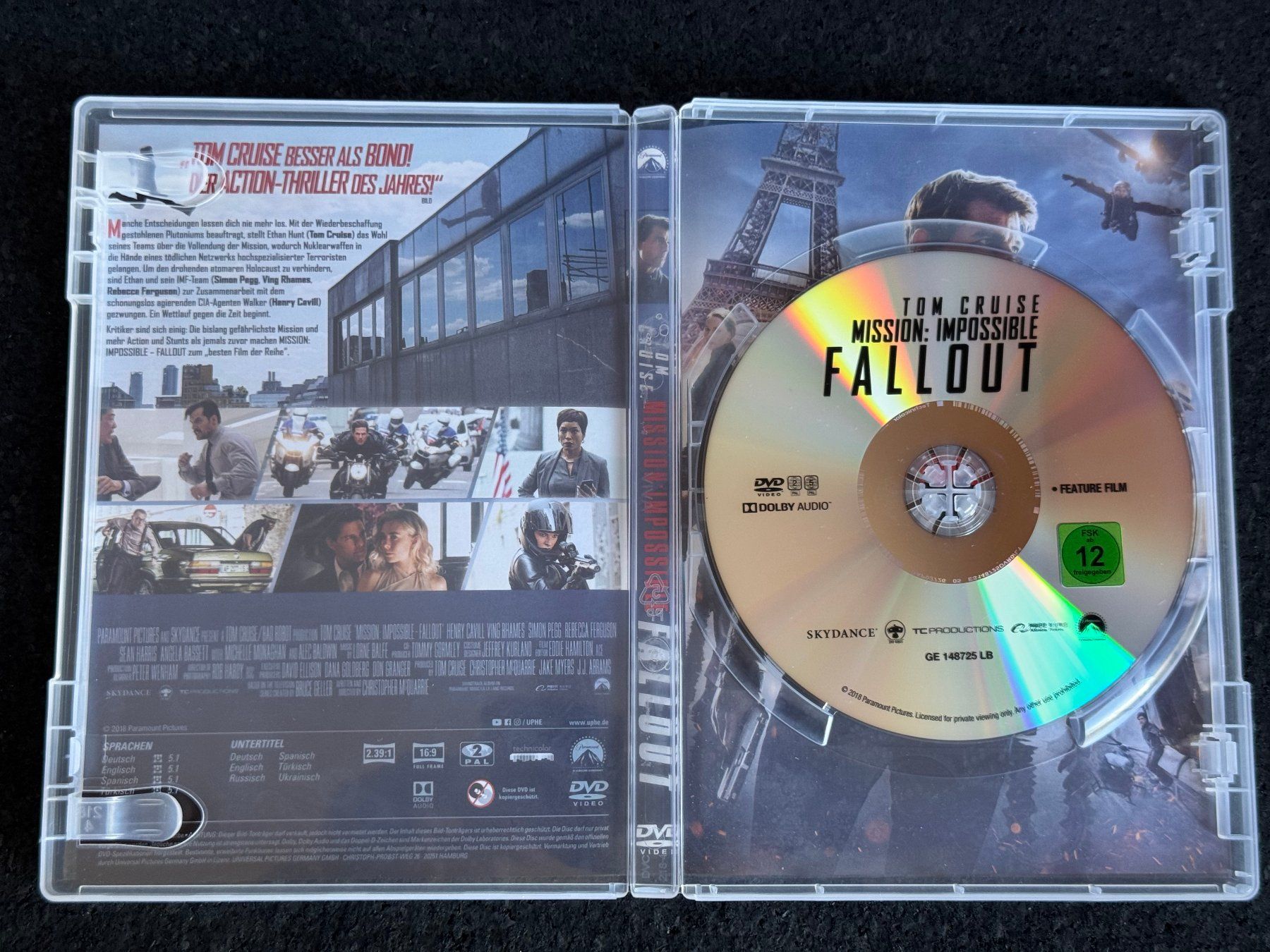 Tous les DVDs: Mission:Impossible FALLOUT DVD DE/EN/SP/TK  Tom Cruise – D'occasion à Fribourg par tschjoly 4