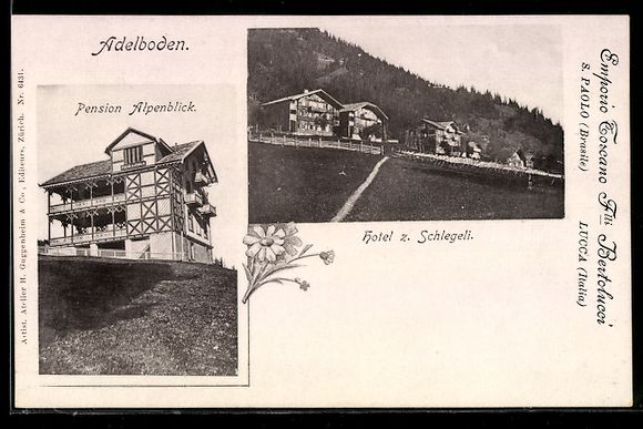 Cartoline postali: Adelboden, Hotel zum Schlegeli, Pension  – Usato da Berlin venduto da bartko-reher