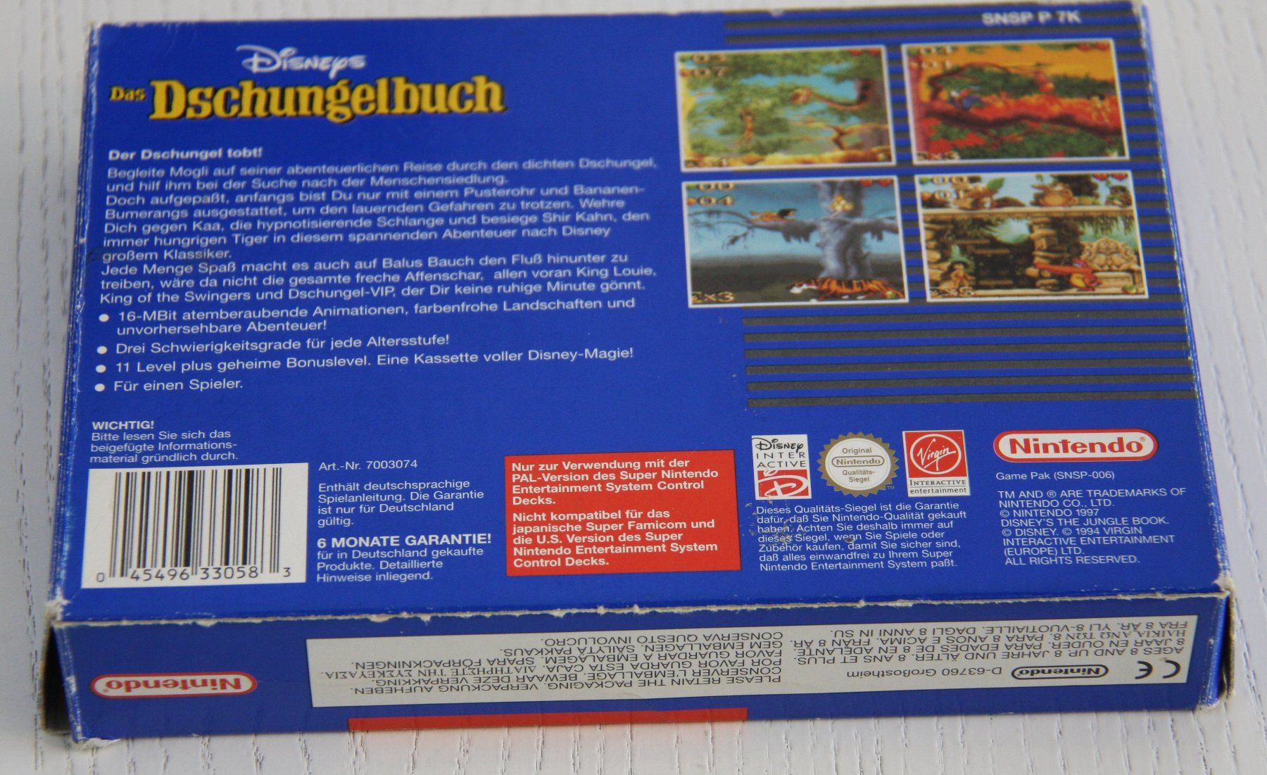 Giochi: SNES Das Dschungelbuch – Usato da Fisibach venduto da Retrogames24 2