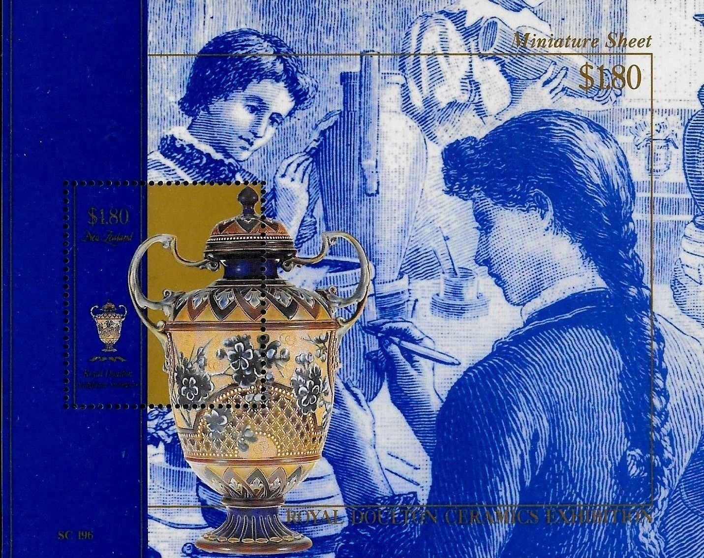 Alle Briefmarken: Block "Vasen". Neuseeland – Neu und originalverpackt aus Basel von Butsch5