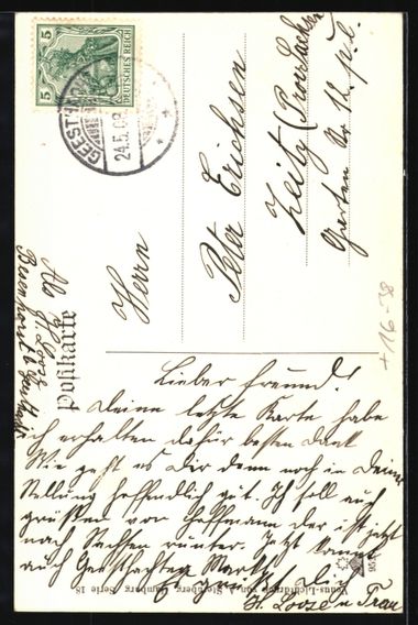 Cartoline postali: Grusskarten-AK Geesthacht a. E., Gr. Ber – Usato da Berlin venduto da bartko-reher 1
