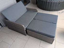 Liege Garten Terrasse ausziehbar mit Stauraum