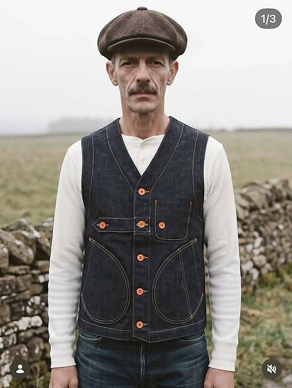 Gilets: Hen's Teeth Engineer Denim Vest  – Neuf avec emballage d'origine à Goldau par locherrogerio