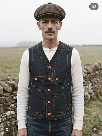 Hen's Teeth Engineer Denim Vest 