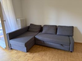 Ecksofa mit Schlaffunktion grau Zustand akzeptabel