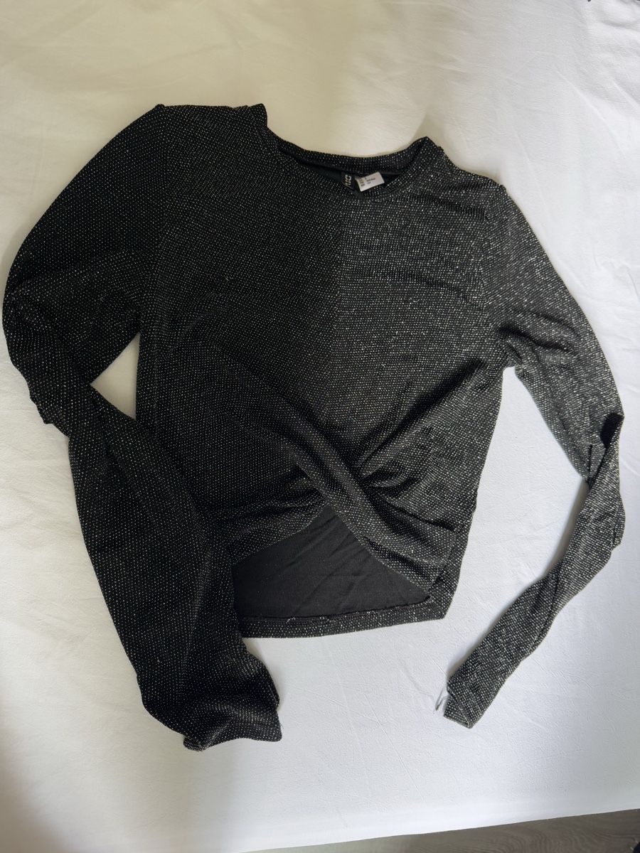 Tops: Top donna nero glitterato taglia S  – Gebraucht aus Lugano von ari_2v6v 1