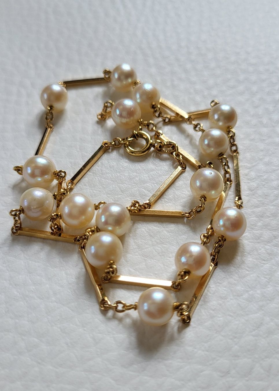 Catenine: Gold 750 Kette Mit Perlen 18 Karat – Usato da Wald ZH venduto da Dasilver 4