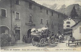 Strada  del  Sempione  -  Arrivao  della  corriera  postale