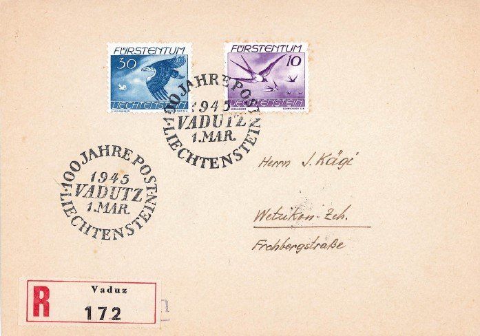 Alle Briefmarken: FL 2 Belege Fluggeschichte – Gebraucht aus Bellach von qsearch 1