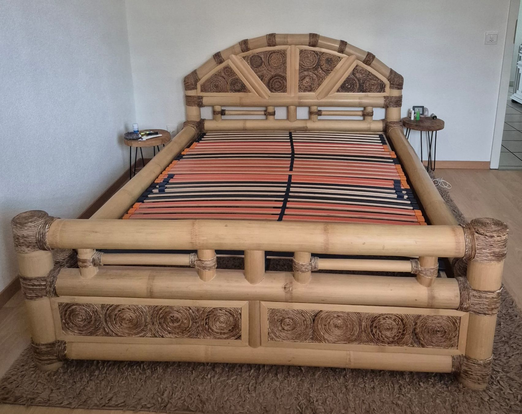 Betten: Bambusbett mit Lattenrost 140x200 – Gebraucht aus Koblenz von Meinelt-GmbH