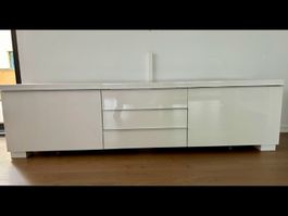 IKEA TV Möbel Hochglanz Weiss