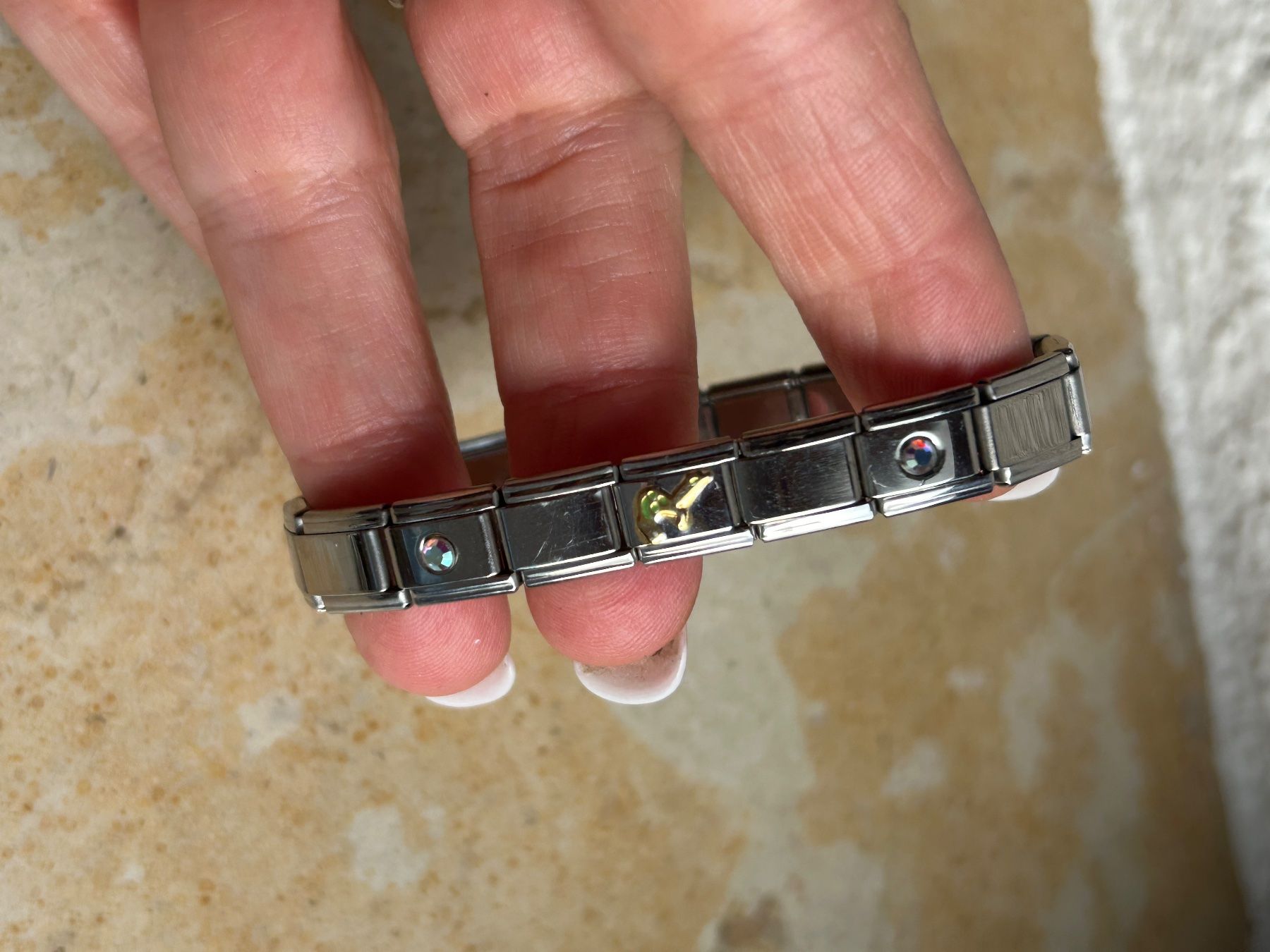 Armbänder & -reifen: Edelstahl Armband 80 s Style – Gebraucht aus Laufen von Bellavitaboom 8