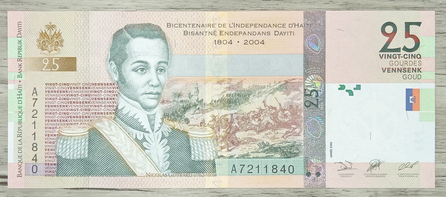 Banconote: Haiti 25 Gourdes Serie A UNC – Nuovo (secondo la descrizione) da Cousset venduto da Patricio77
