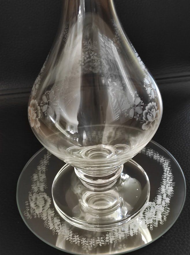 Carafes: Glaskaraffe mit Stopfen und Spiegeluntersatz – Neuf (Voir description) à Jona par gatsby1972 1