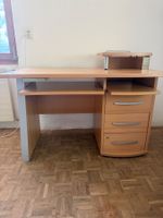 Schreibtisch mit Schubladen-Element, Holz natur, Office M...