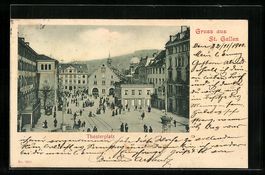 AK St. Gallen, Theaterplatz, 1900