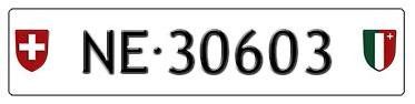 Insegne: Plaque auto NE 30603 – Nuovo (secondo la descrizione) da Boudevilliers venduto da ENCHERES-PLAQUES-NE
