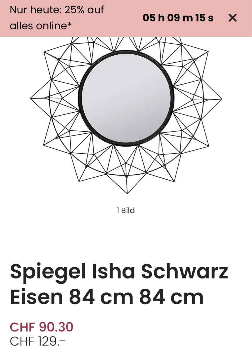 Specchi: Spiegel rund Gold Livique  – Usato da Solothurn venduto da jgu_xfz2 1