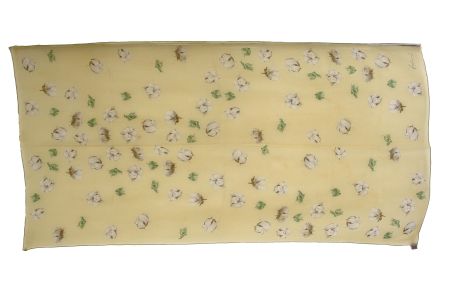 Fabric Frontline Seidenschal / Foulard mit Baumwollblüten