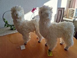 LAMA wie echt, Fell aus seidenwolle, weiss, neu
