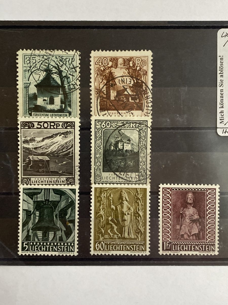 Alle Briefmarken: Liechtenstein 1921/ 1959 – Gebraucht aus Küssnacht a. Rigi von Unique-Valuable