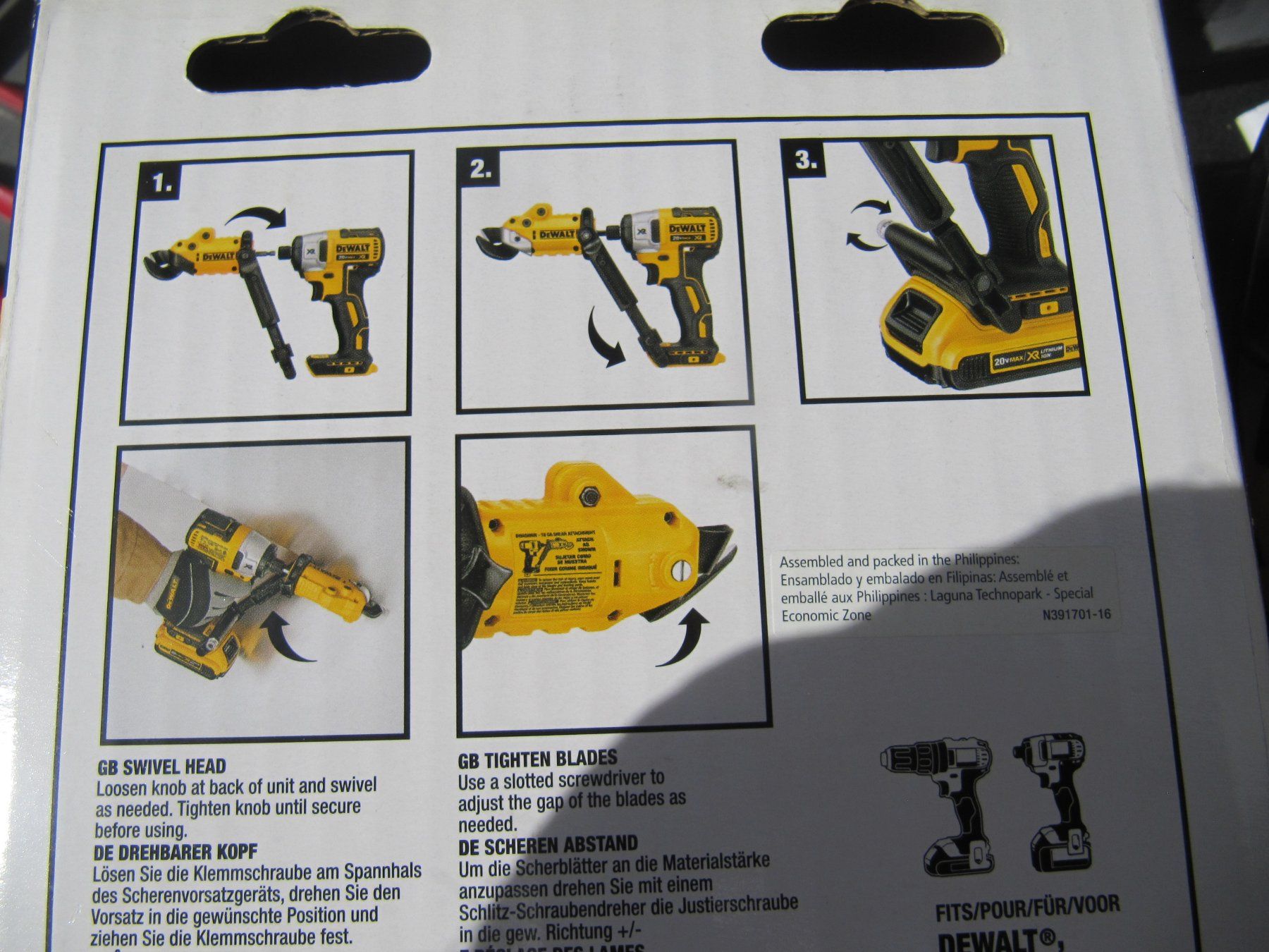 Dewalt Tutti gli attrezzi: Blechschneider/Blechschere DeWalt -Aufsatz – Usato da Basel venduto da stefan4057 4