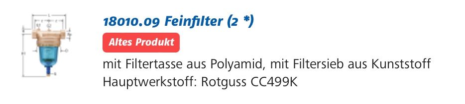 Sanitär: Wasserfilter 2 Zoll Innengewinde – Gebraucht aus Niedergösgen von elromano74 4