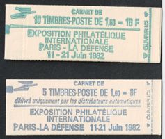 Frankreich 1982 - 2 Carnet 5 / 10 timbres Philexfrance