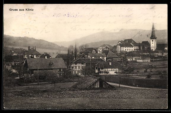Cartoline postali: AK Köniz, Teilansicht – Usato da Berlin venduto da bartko-reher