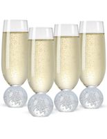 Champagner-Gläser mit Bubbles (8 Stück)