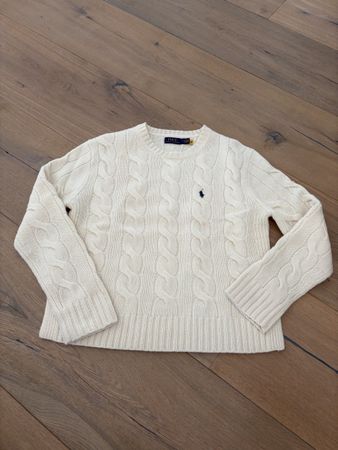 Polo Ralph Lauren Zopfmuster Pullover creme-weiss, Grösse M
