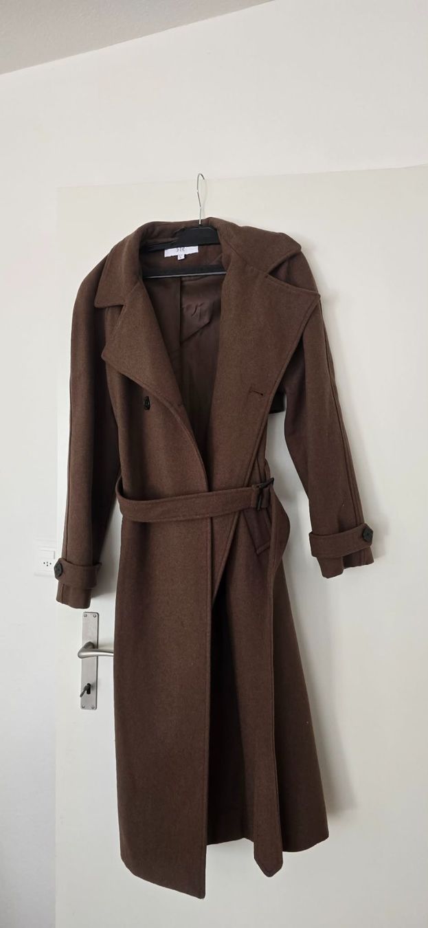 La Redoute Cappotti: La Redoute Brown Belted Wool Coat – Usato da Au ZH venduto da cody1990