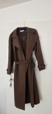 La Redoute Brown Belted Wool Coat