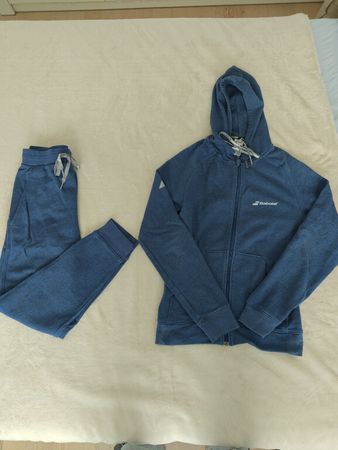 Babolat Trainingsanzug blau Kapuzenjacke & Hose 