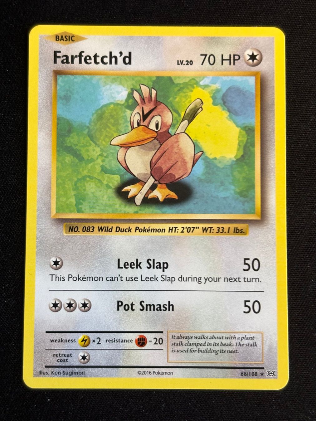 Pokémon Carte collezionabili: Pokemon Farfetch'd - Evolutions 68/108 - English – Usato da Bern venduto da Big_GS