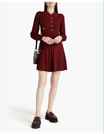 Sandro Kleid Bordeaux rot