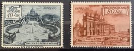 1949 Vatikan / Eilmarken Basiliken ** Mi- 159-160 /Hoher KW