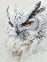 Malen nach Zahlen-Kreativ-Bild-Geschenk- Eule 40x50cm