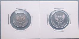INDONESIEN - LOT 50 + 100 RUPIAH 1999 - ALU - IM KARTON, UNZ