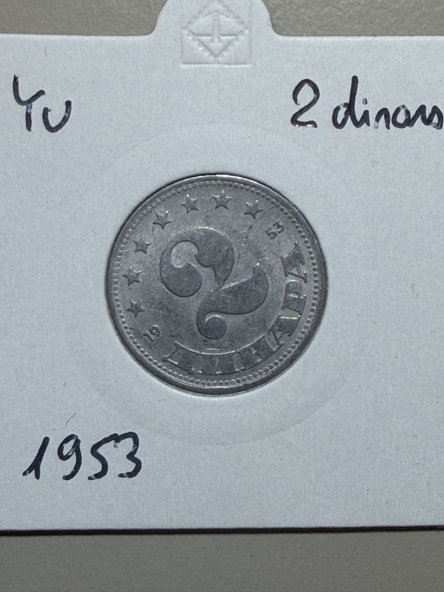 Tutti le monete: Yougoslavie - 2 dinars - 1953 – Usato da Payerne venduto da Mike1682