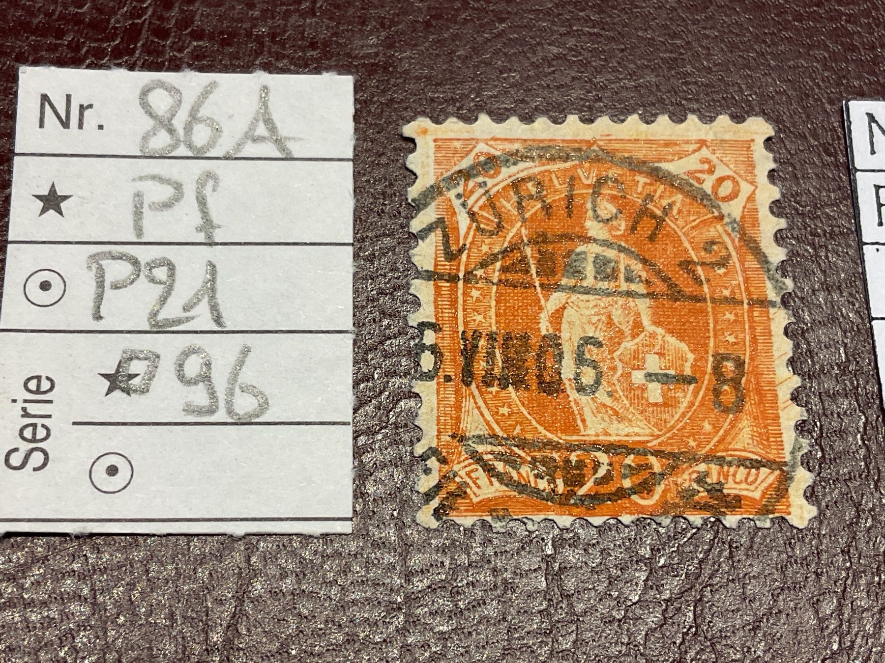 Tutti i francobolli: Stehende Helvetia 86A 4Stk. Mit Retouche oder Plattenfehler – Usato da Laupen BE venduto da Infulaenzer-5 1