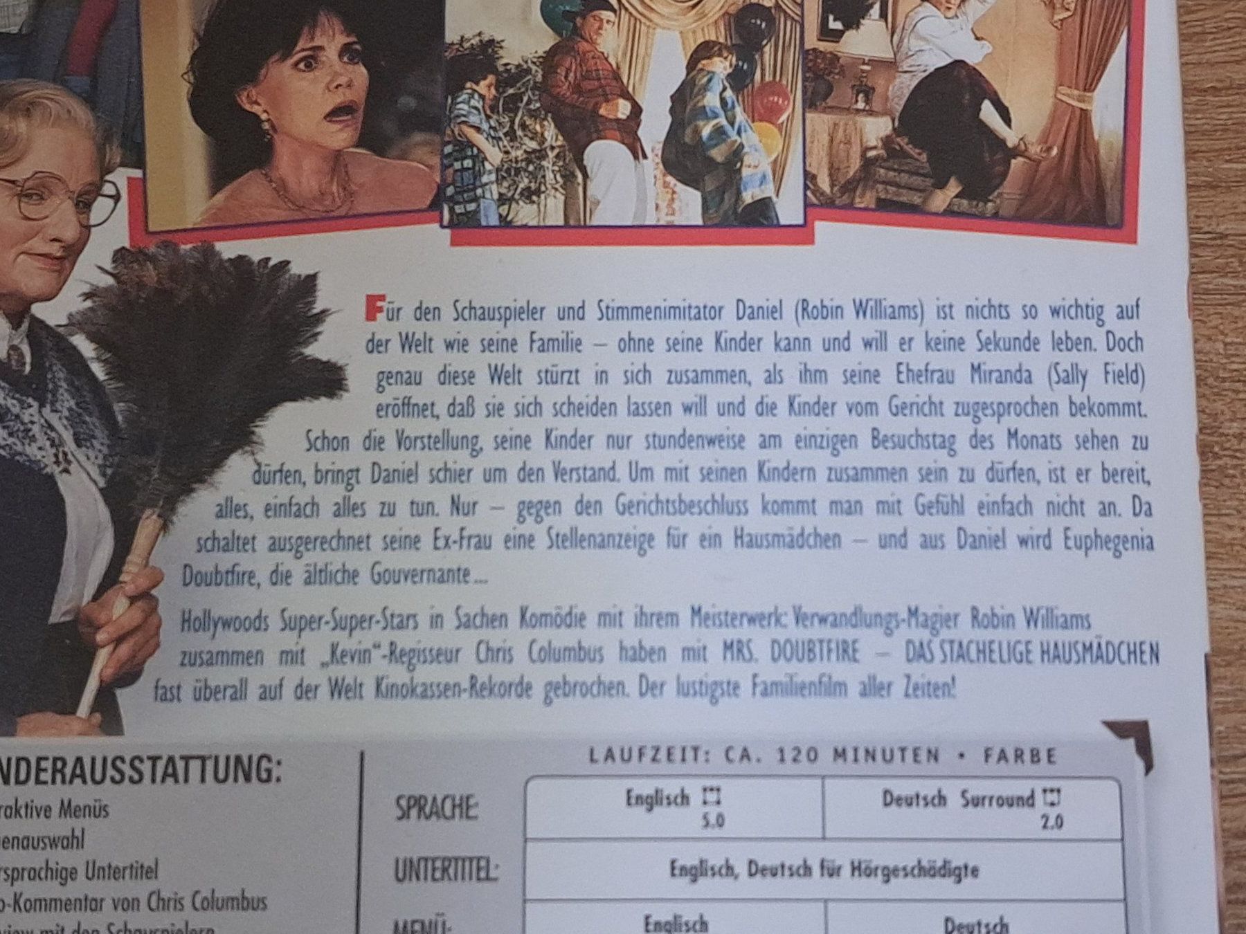 Alle DVDs: Mrs. Doubtfire  Das stachelige Hausmädchen, Robin Williams – Neu (gemäss Beschreibung) aus Unterseen von Kanica 2