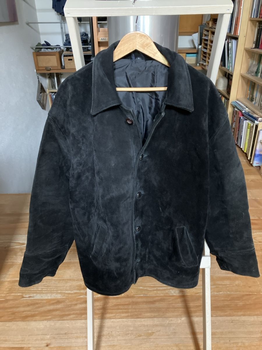 Giacche: Schwarze Wildlederjacke von Trapper USA Gr. L – Usato da Aesch BL venduto da Vondenbienen