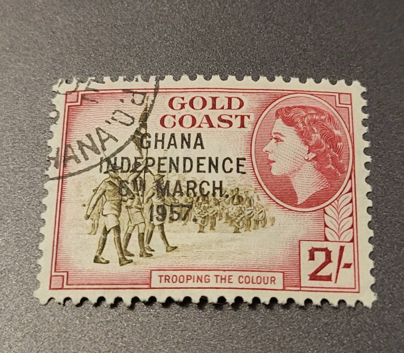 Tutti i francobolli: Ghana 1957 alte briefmarke – Usato da St Gallen venduto da Stampsalshobby