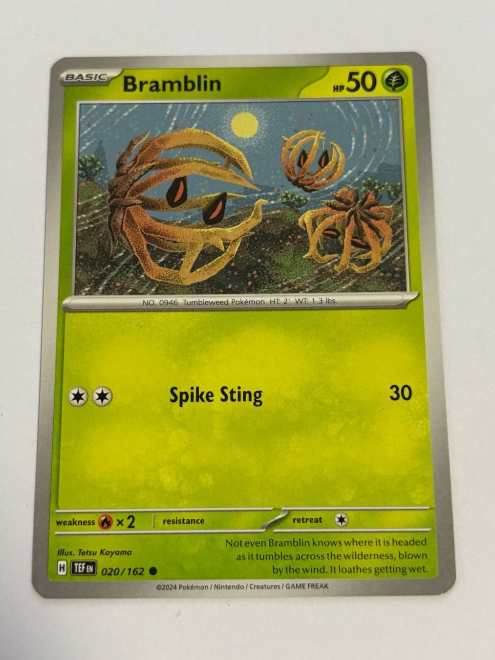 Pokémon Sammelbilder & Trading cards: Pokemon-Karte Bramblin 020/162 – Gebraucht aus Herisau von Seyashop1