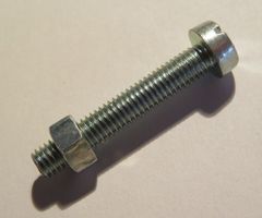 9 Stück DIN 84 Schraube M5x30 mm, mit Mutter, verzinkt