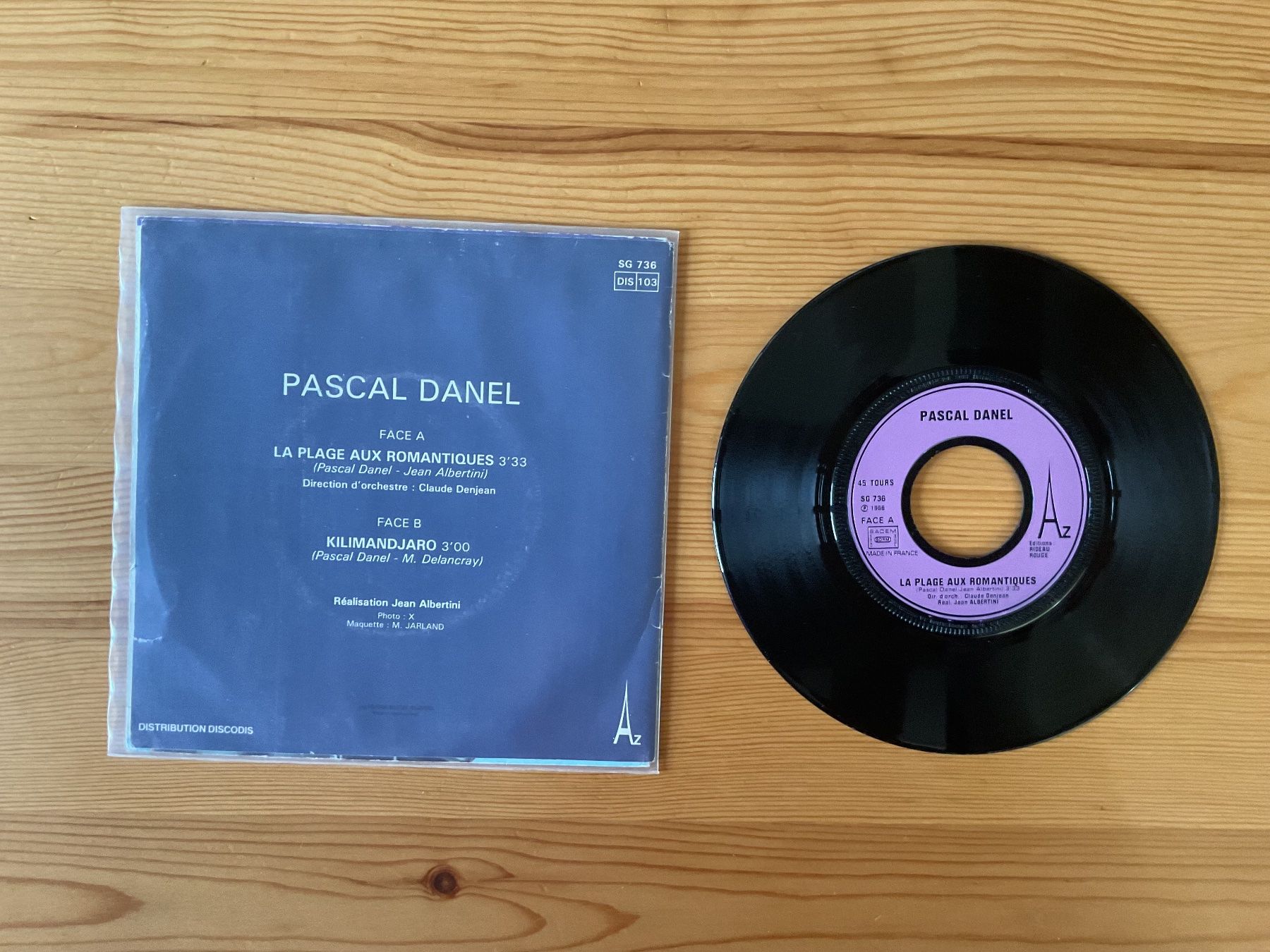 Dischi in vinile: Single 7’’ - Pascal Danel / Kilimandjaro – Usato da Ocourt venduto da ocourtois 1