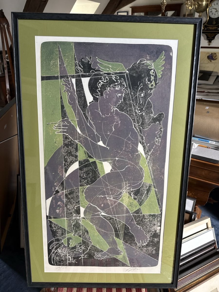 Grafica & Litografie: ERNI Hans ( 1909-2015) Pégase – Usato da Schmitten FR venduto da Hohezelg 3
